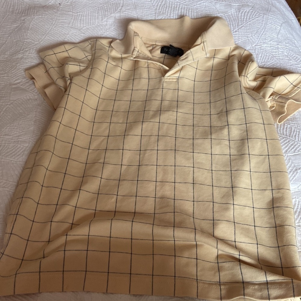 𝅺can huesen men’s two button polo